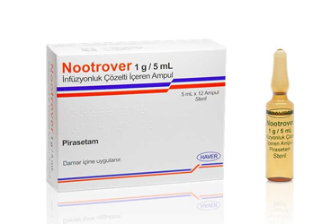 NOOTROVER 1G/5 ML INFUZYONLUK COZELTI ICEREN 12 AMPUL